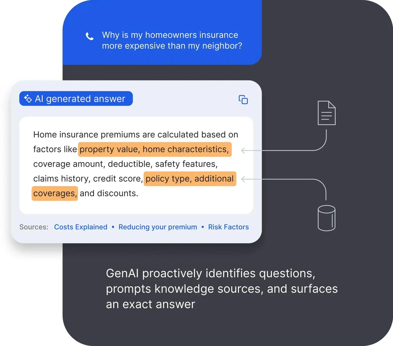 Cresta's generative AI is shown proactively identifying questions and suggesting answers as part of Balto's overview of Cresta alternatives.