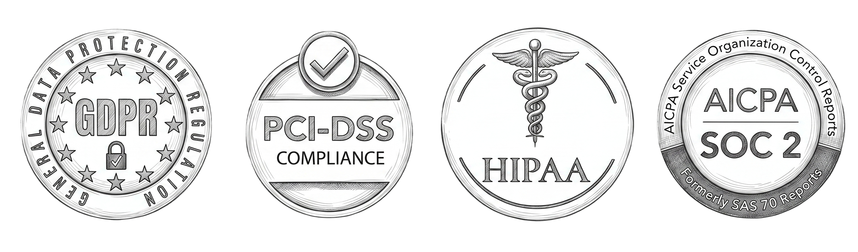 SOC 2 Type II, HIPAA, PCI DSS, GDPR Certified