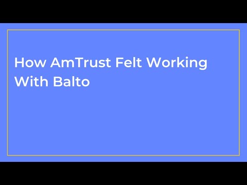 How AmTrust Felt Working with Balto