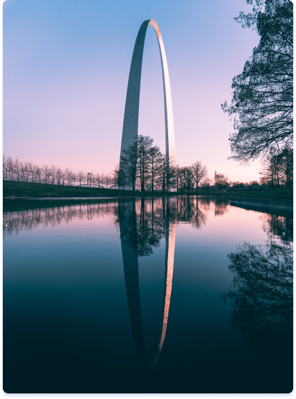 St. Louis Arch at sunset