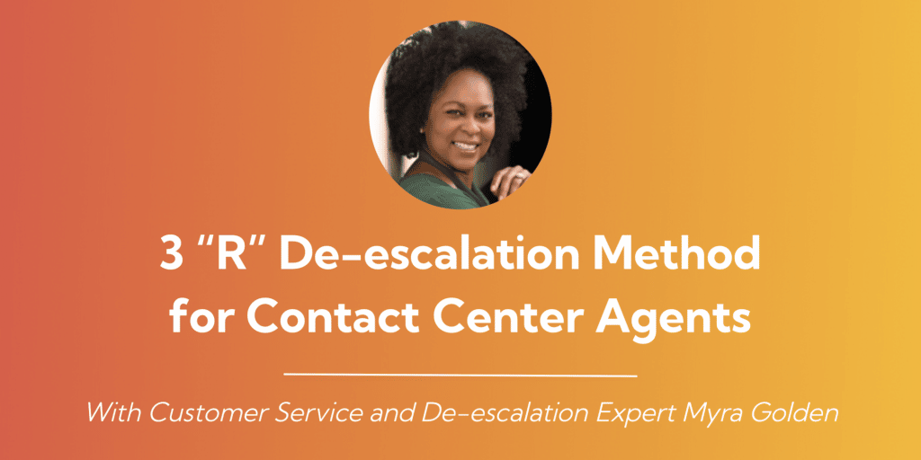 Thumbnail for 3 R De-escalation method for contact center agents