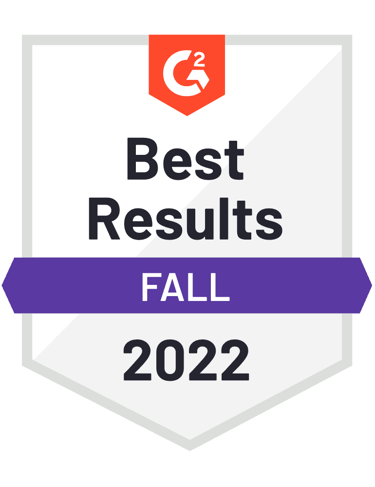 G2 Badge Best Results Fall 2022