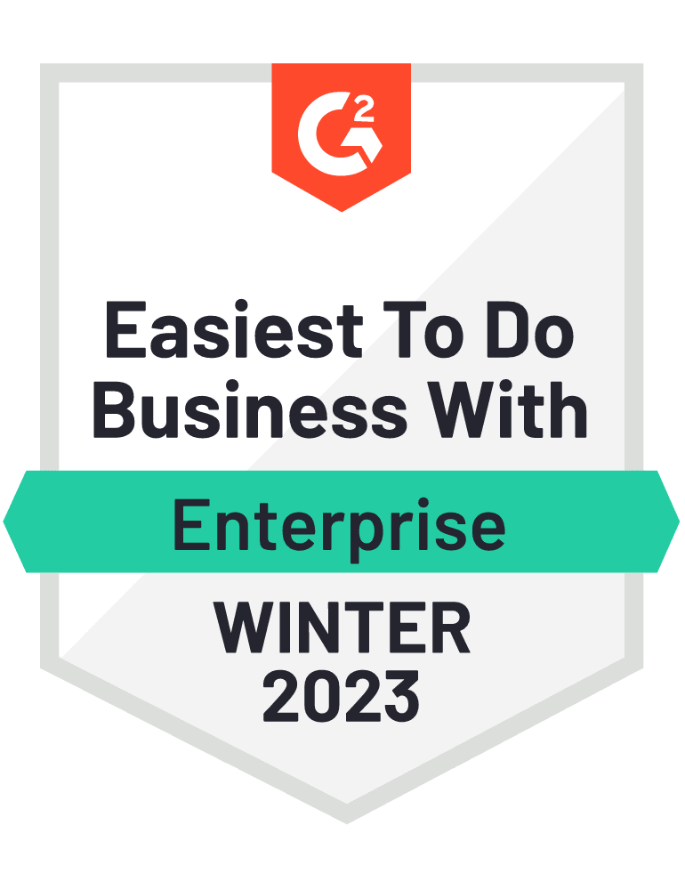 G2 Easiest to Do Business With - Enterprise - Winter 2023 - Contact Center Quality Assurance