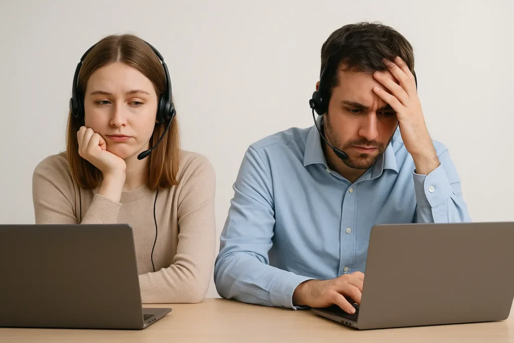 Call center agent utilization can reflect whether agents are underscheduled and bored or overworked and at risk of burnout.