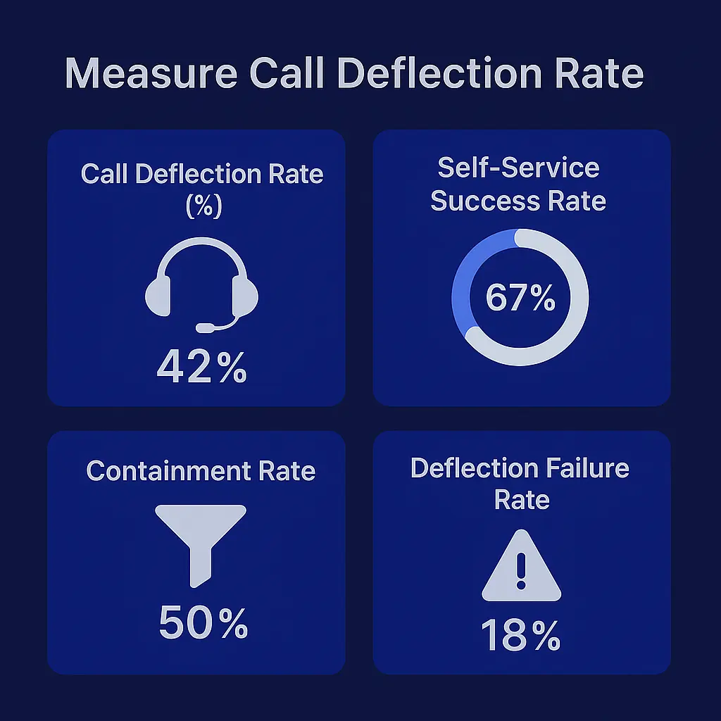 Get a better sense of deflection rate in a contact center by measuring other key metrics like self-service success rate, containment rate, and deflection failure rate.