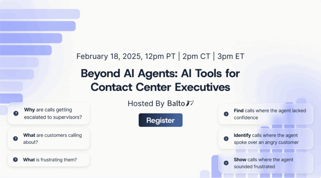 Beyond AI Agents: AI Tools for Contact Center Executives