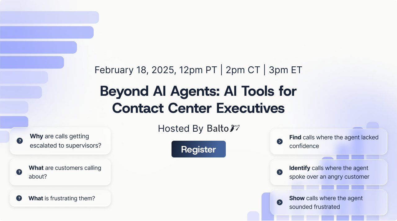 Beyond AI Agents: AI Tools for Contact Center Executives