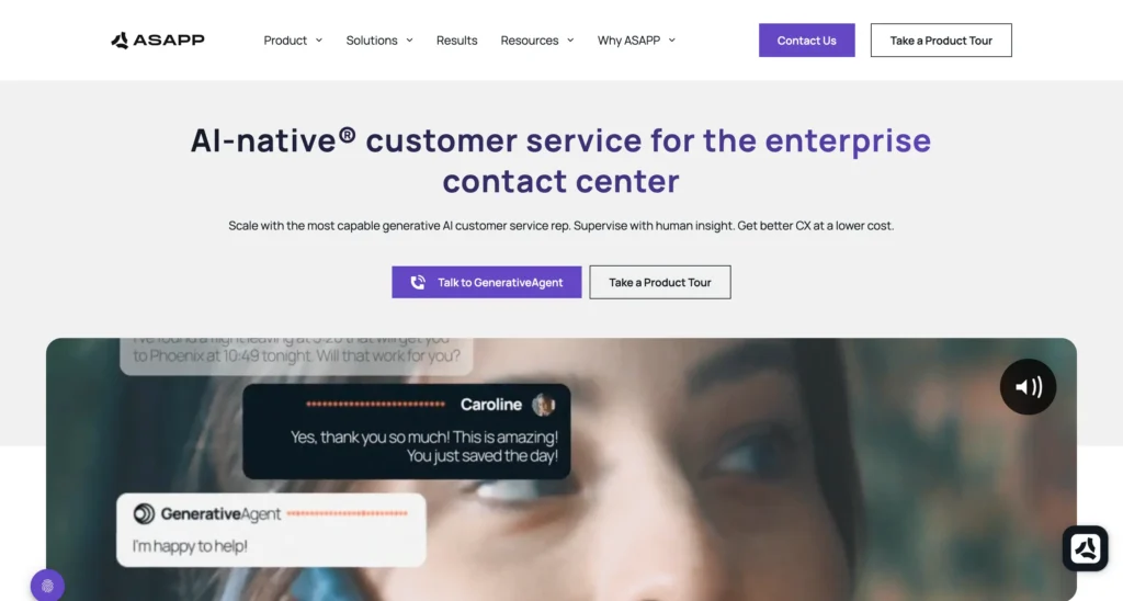 An ASAPP banner is presented to show that ASAPP is one of Balto's top Level AI alternatives and competitors