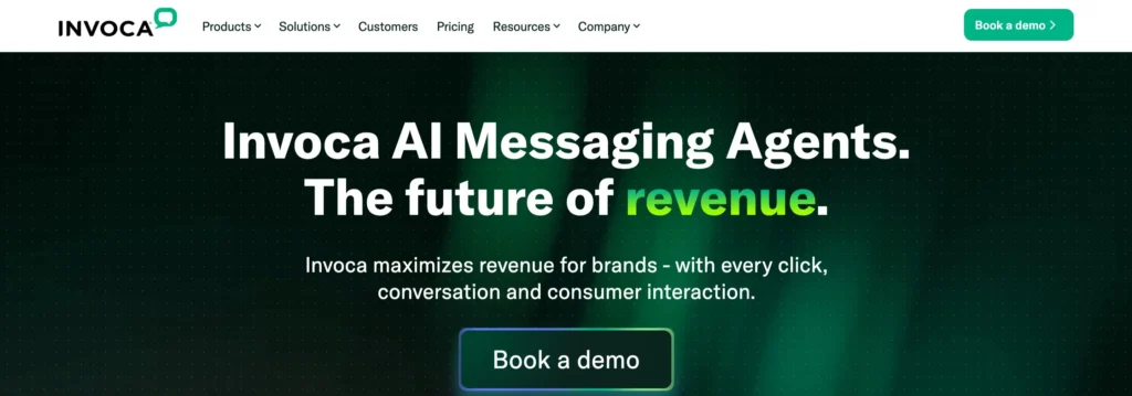An Invoca banner is shown while presenting Invoca as a top Level AI competitor.