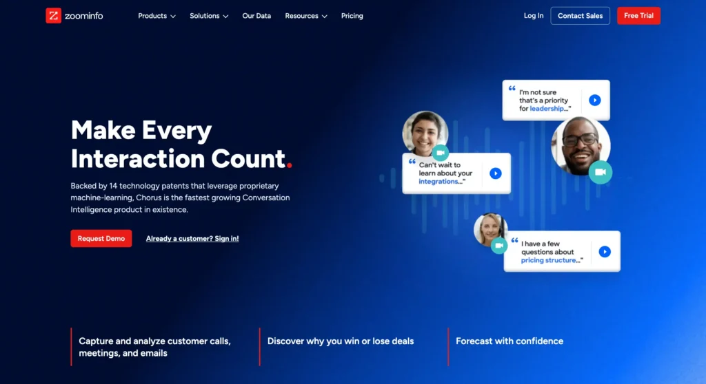 Chorus AI, now owned by Zoominfo, is presented as a Level AI competitor as part of an assessment of top contact center solutions in 2025