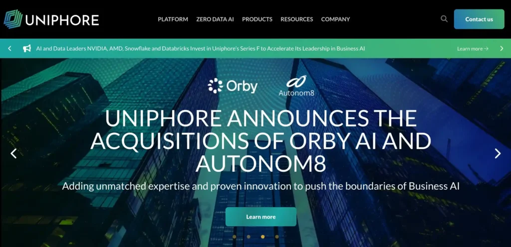 Uniphore's banner is presented to highlight that it is part of Balto's list of top 10 Level AI alternatives and competitors