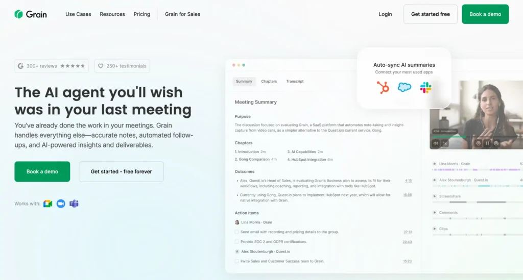 Grain is listed by Balto as the #6 top competitor or alternative to Insight7