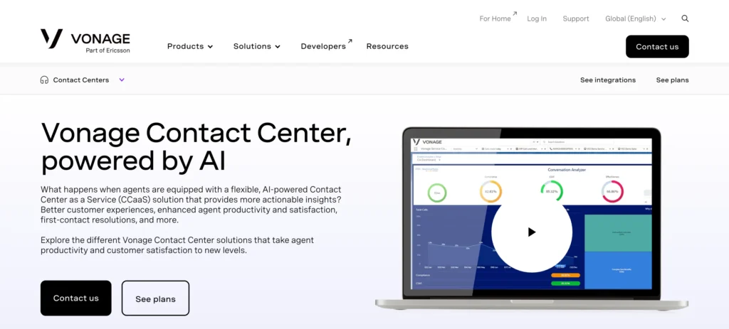 Vonage is presented by Balto as the #7 top competitor to Nextiva in 2025