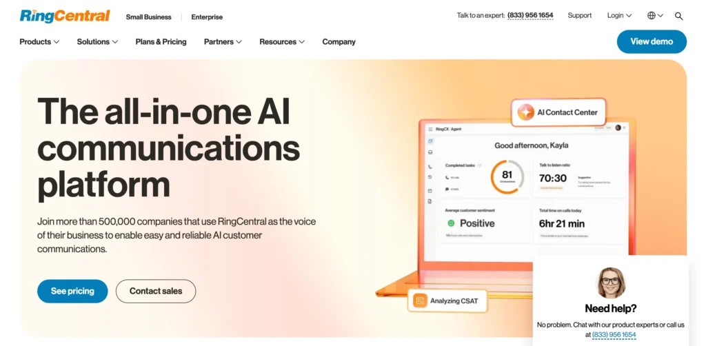 RingCentral is highlighted as the #1 alternative to Nextiva by Balto
