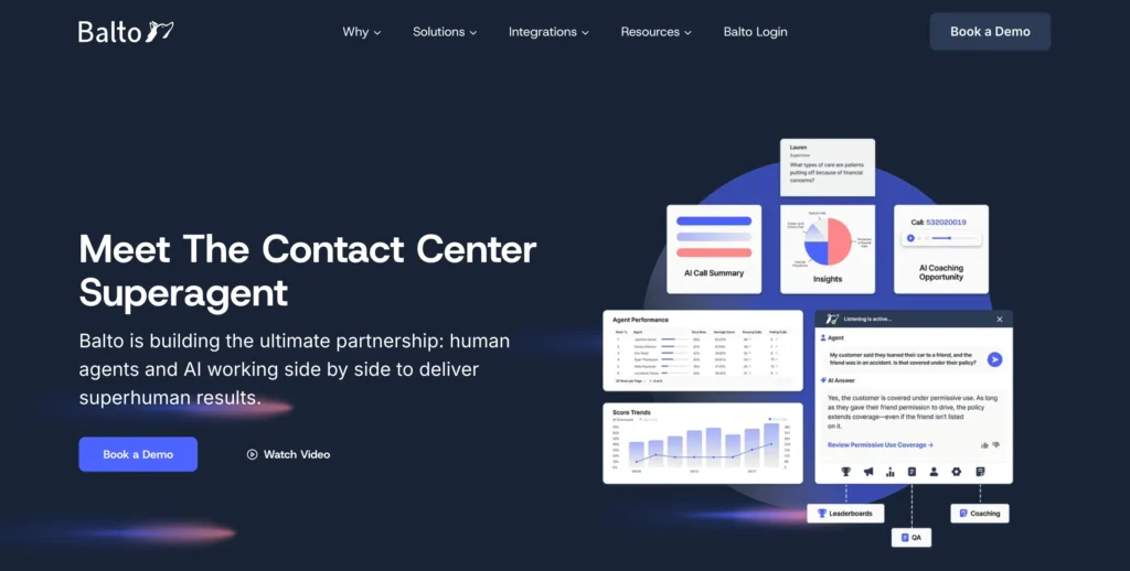 Balto is shown as the #4 best contact center solution for enterprise.