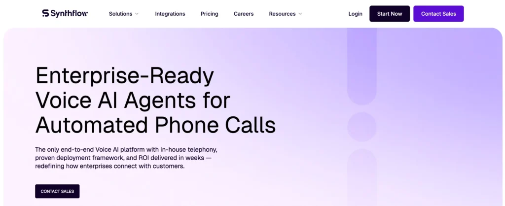 Synthflow is the #7 top AI voice agent for contact center in 2026.