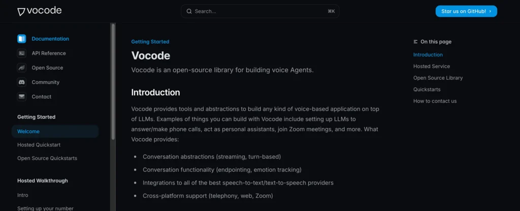 Vocode, an open-source platform, is Balto's #10 alternative or competitor to Retell AI's Voice AI Agents